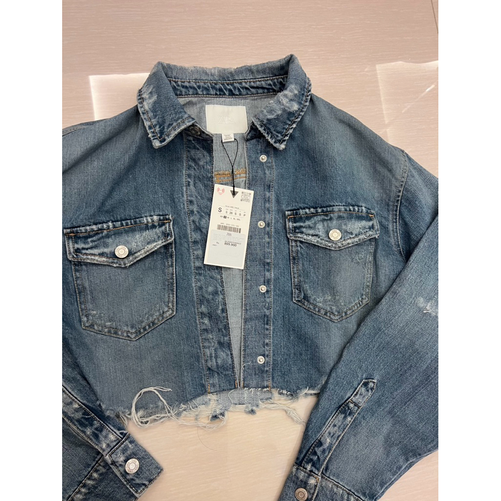 NEW! AUTHENTIC ORIGINAL ZARA Denim Jacket size S (MASIH ADA TAG! 899.900)