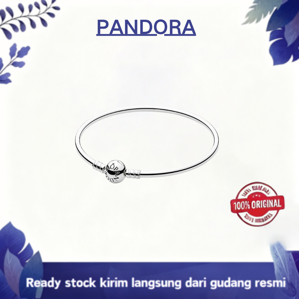 Gelang PANDORA Perak 925 Simple DIY Hadiah Ultah Couples untuk Pacar/Cewek + Kotak Hadiah