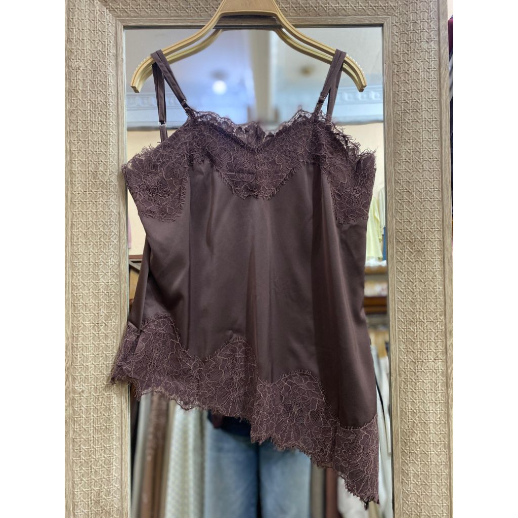 tanktop lace premium satin silk allsize