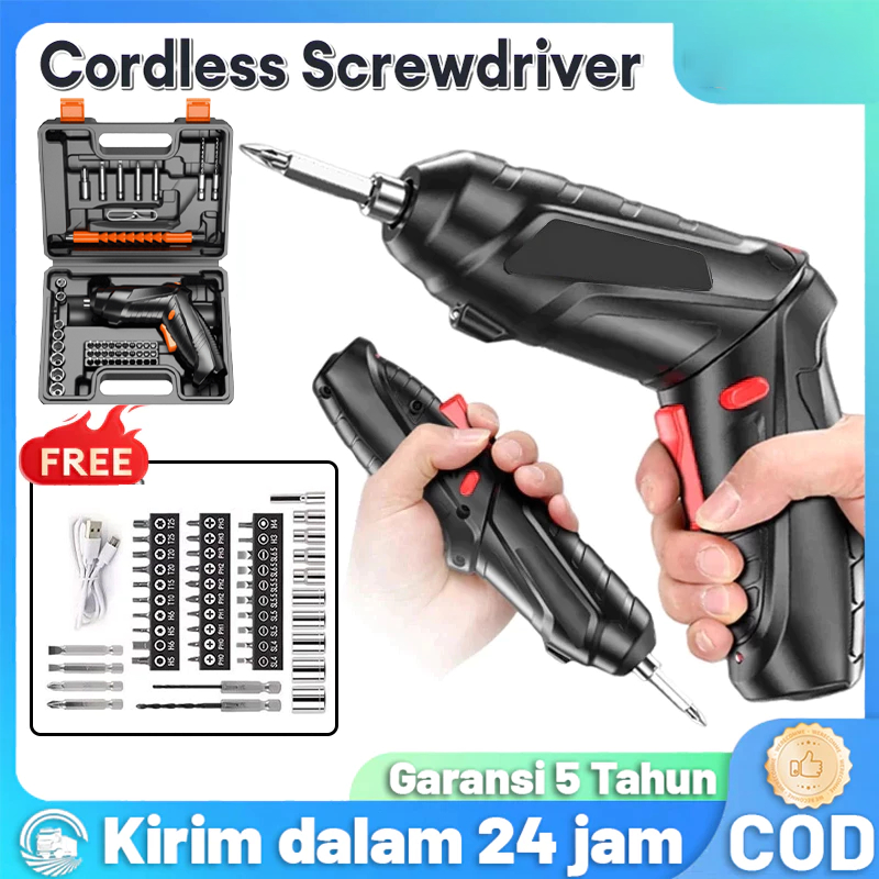 Cordless Screwdriver Mesin Obeng Listrik Bor Cordless Tools Screwdriver Set