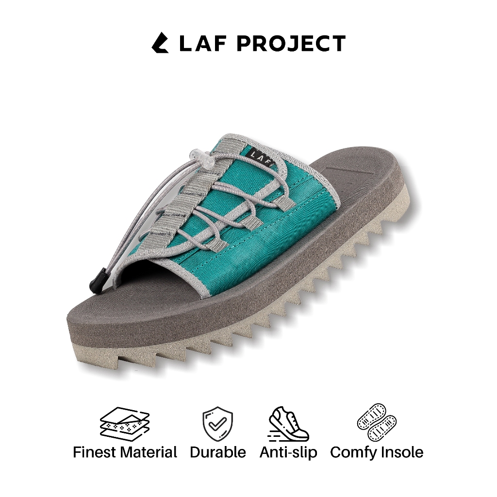 LAF Project - Sandal Slide Slip On Selop Casual Flip Flop Original Kanoa Blue LAF Project