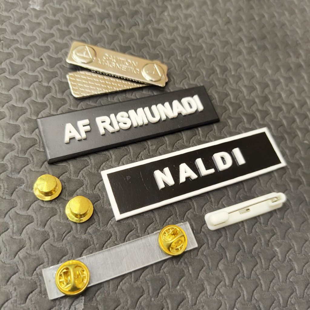 PAPAN NAMA DADA TIMBUL AKRILIK  / NAMETAG HURUF TIMBUL / NAMA DADA TIMBUL / NAMA DADA 3D / ATRIBUT P
