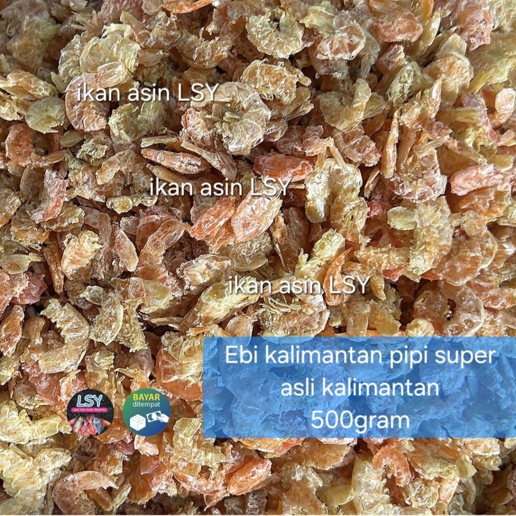 ebi kering ( asli ebi kalimantan ) ebi pipi super 500gram