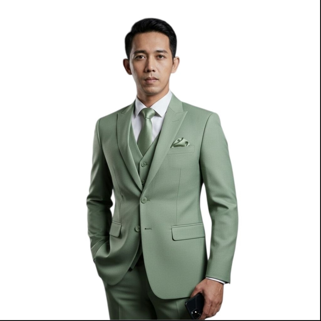 Jas Pria Hijau Sage | Blazer Pria Korean style Jas Formal