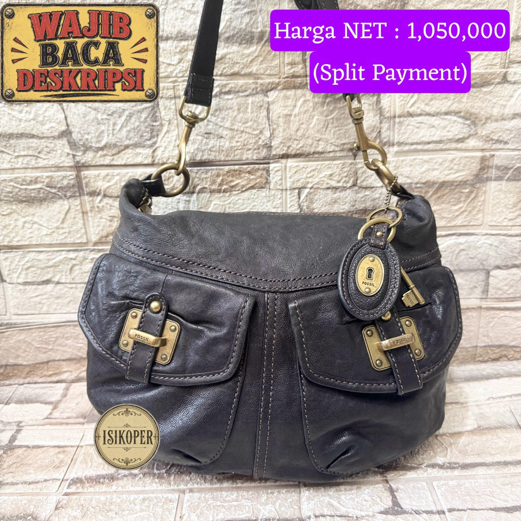 686# NET-Preloved Fossil Ginger Hobo Crossbody