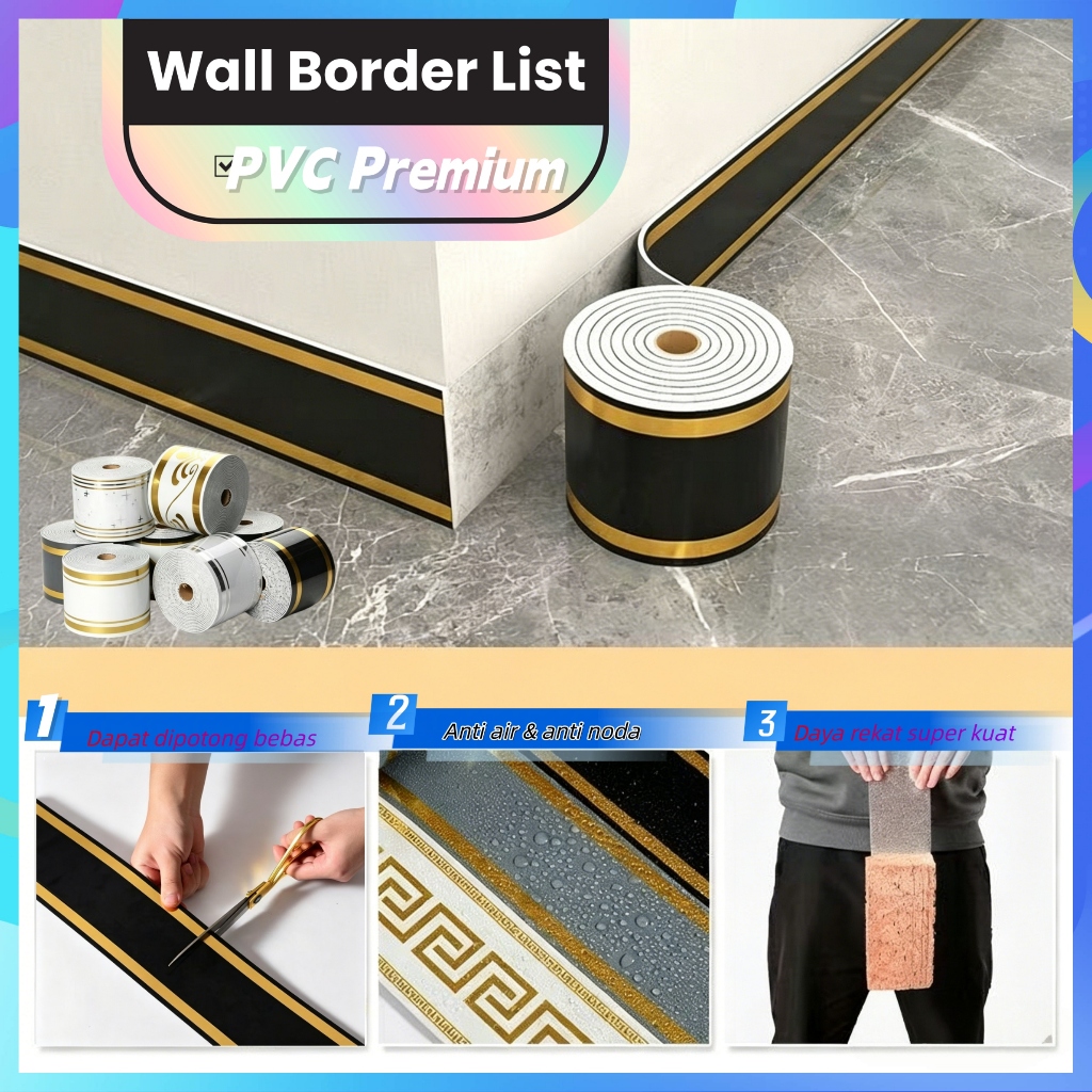Wall decor wall border list border list wallpaper dinding vinyl wallpaper dinding MURAH 10CM*500CM