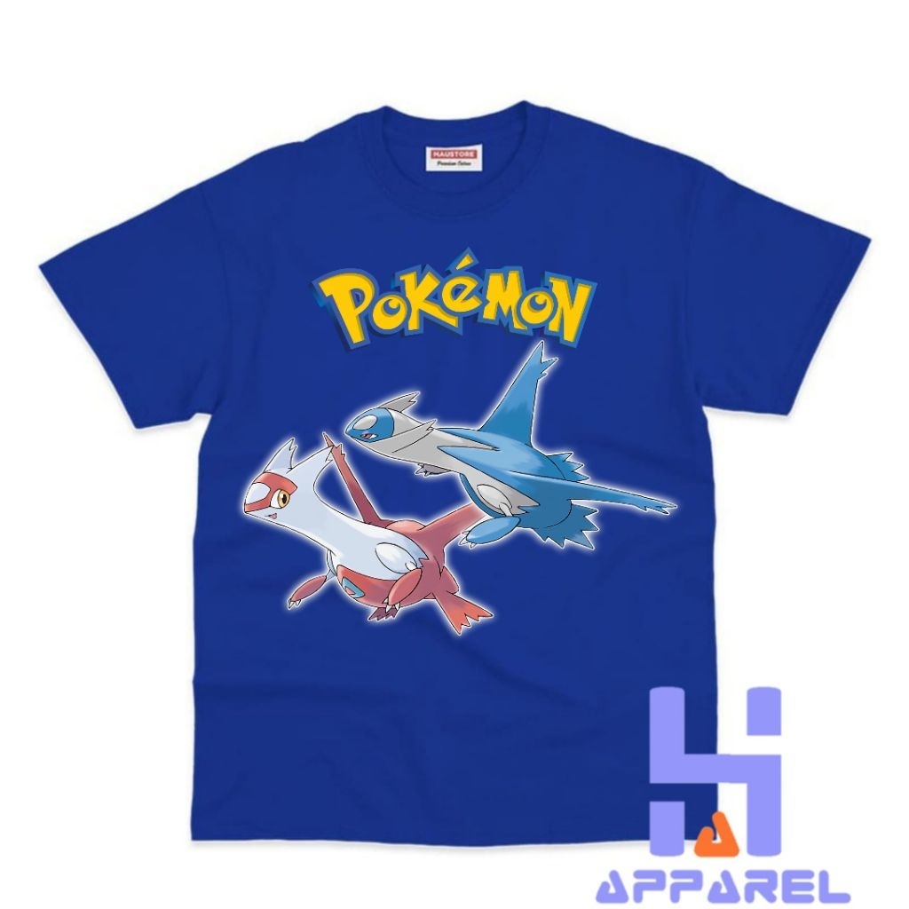 BAJU ANAK KAOS ANAK KARAKTER POKEMON LATIAS LATIOS