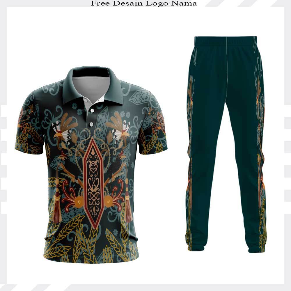 Setelan Celana Panjang Batik - Setelan Tunik Dayak Kalimnatan Part 3 Fullprint Jersey