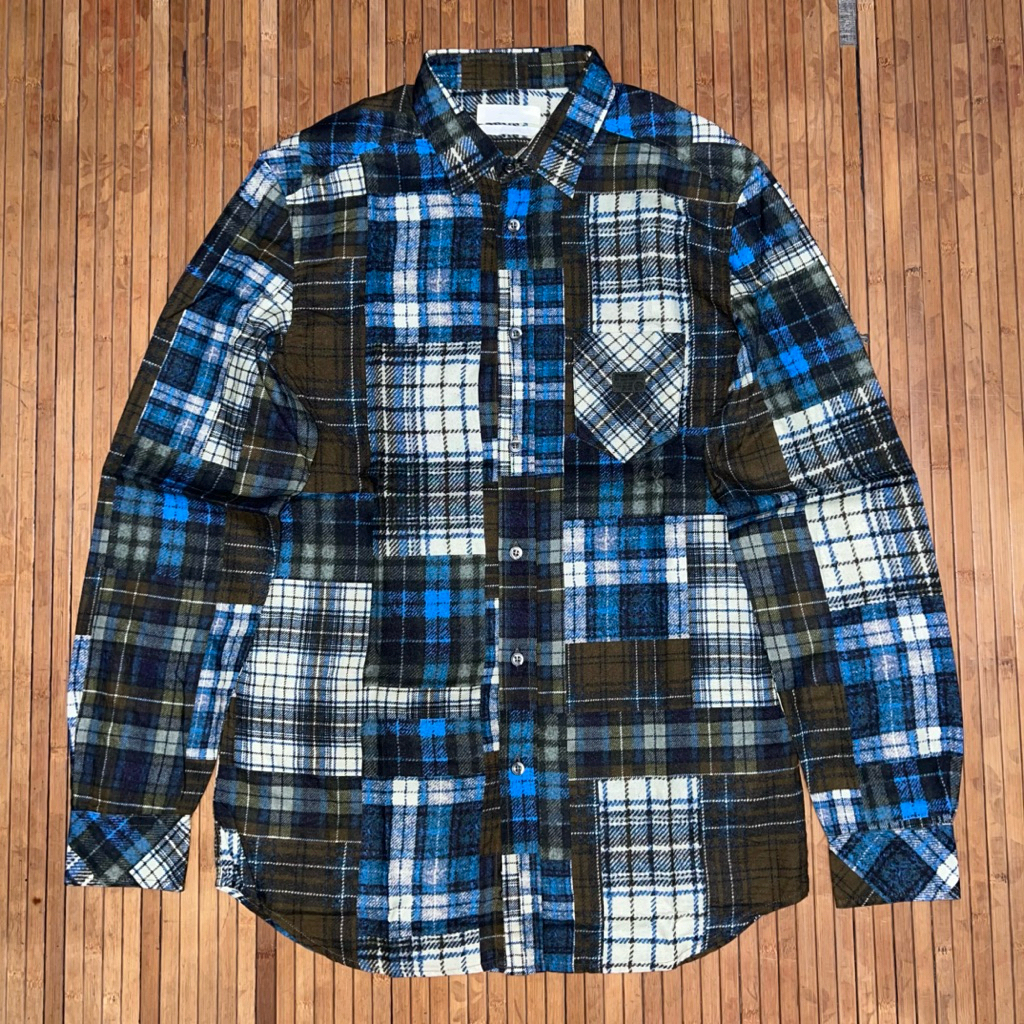 DIESEL JEANS INDUSTRY VISCOSE / RAYON PATCHWORK LONG SLEEVE SHIRT play cdg
