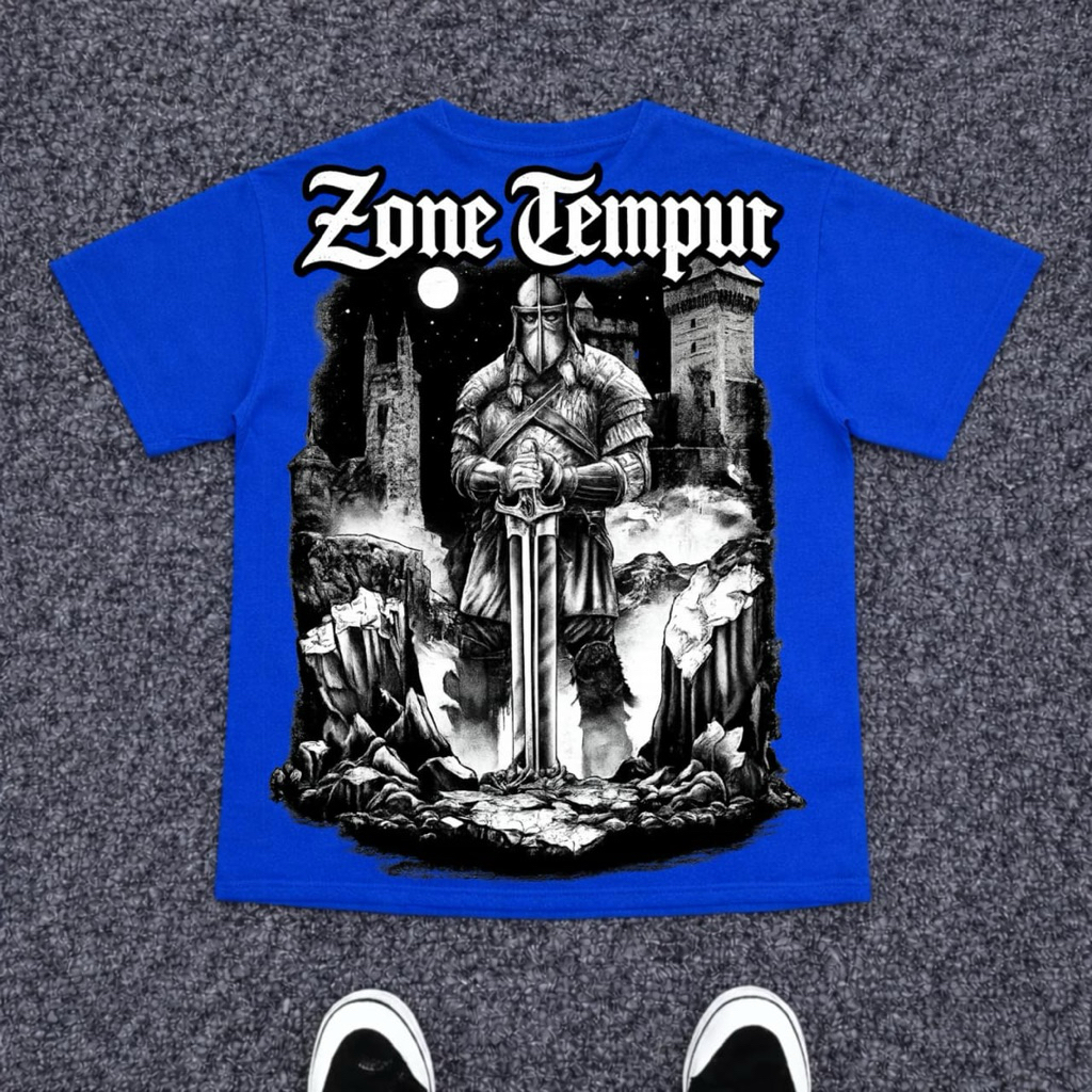 T-Shirt ZONE TEMPUR Distro Pria Wanita Cotton Combed 24s PremiumO