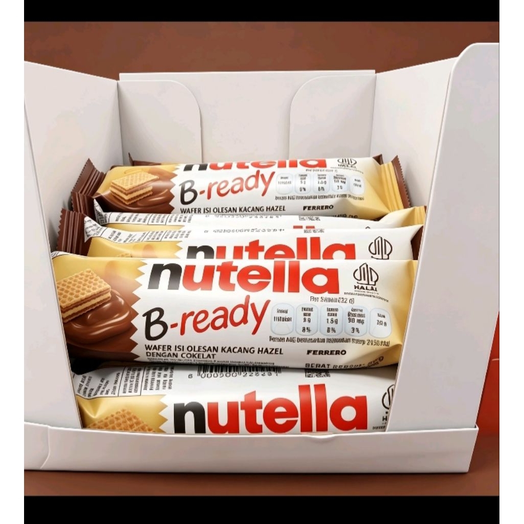 Biskuit Wafer Nutella B-Ready 22gr - Halal, Lezat, dan Renyah
