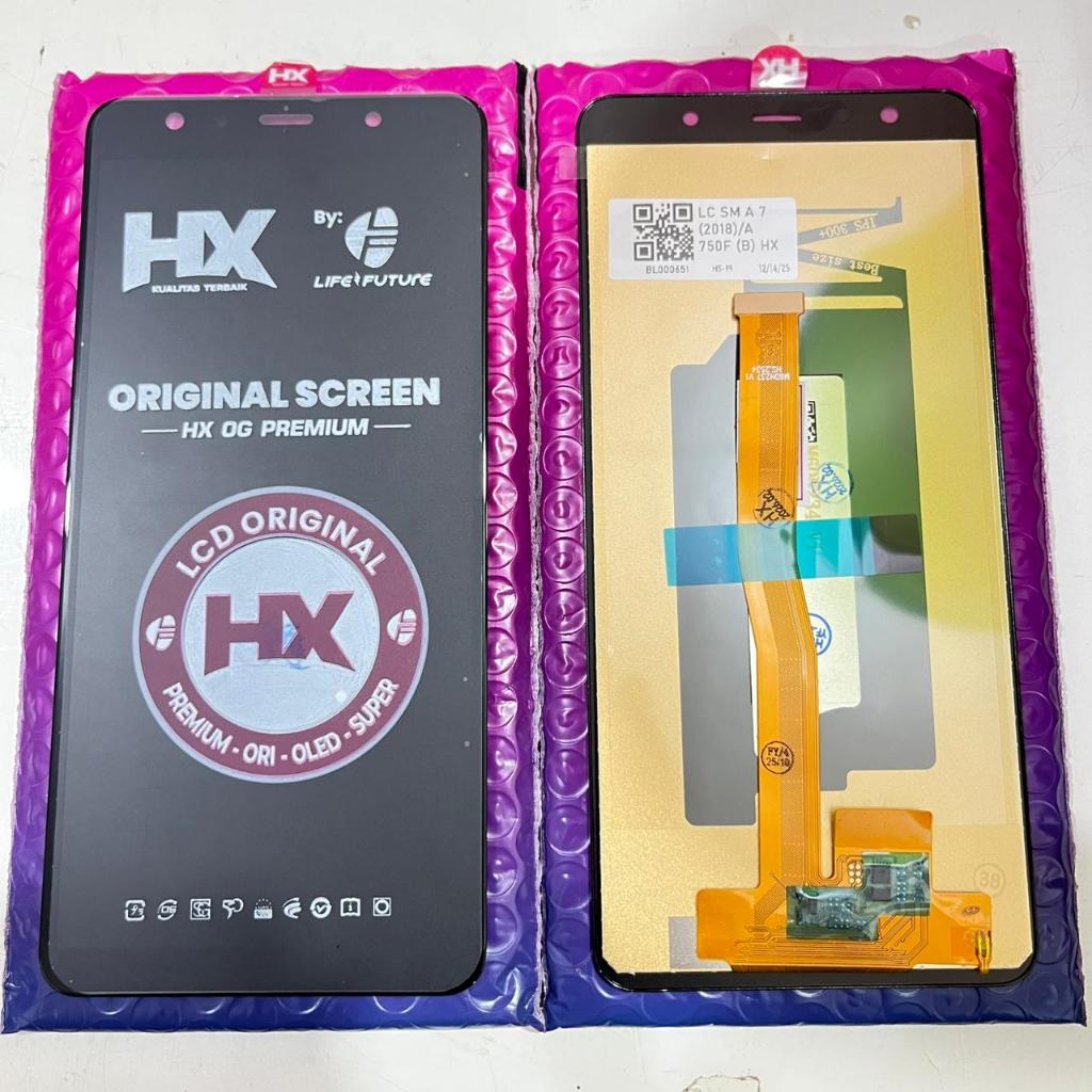 LCD TOUCHSCREEN SAMSUNG A7 2018/A750 BLACK(HX PREMIUM/OG SUPER)