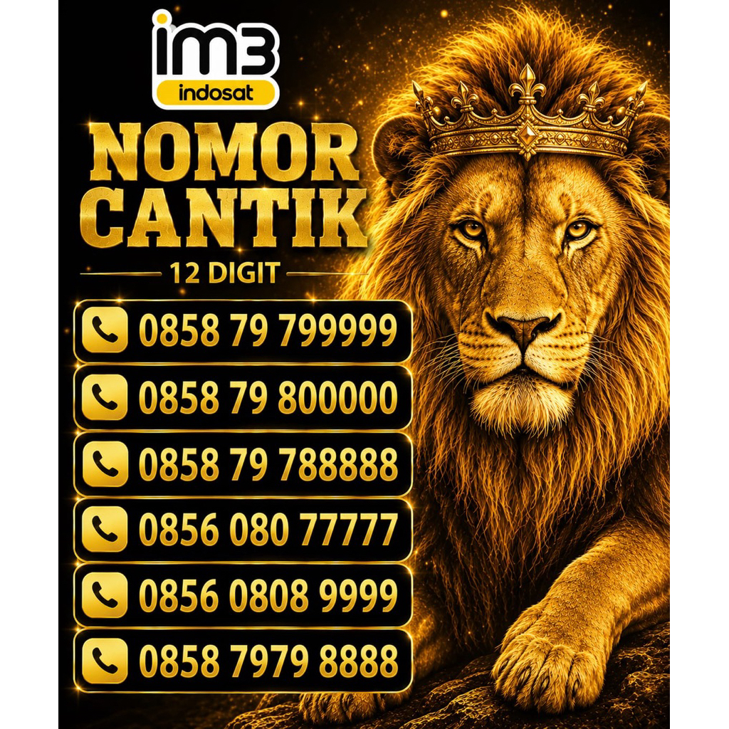 Nomor cantik Indosat im3 4G LTE nomer cantik Indosat im3 00000 99999 88888 77777 66666 55555 44444 3