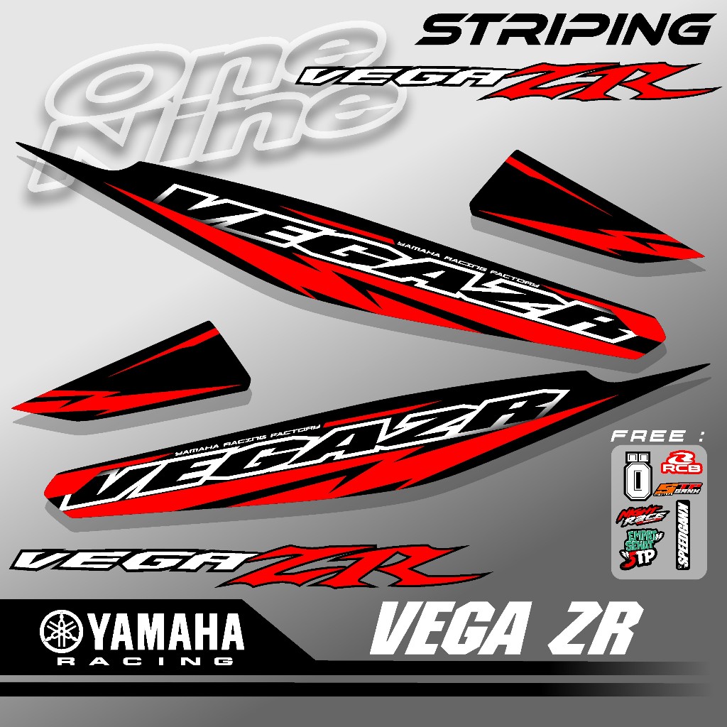 Sticker Striping Vega ZR Stiker Motor Yamaha Vega ZR Variasi Lis Desain Racing Lis Simpel