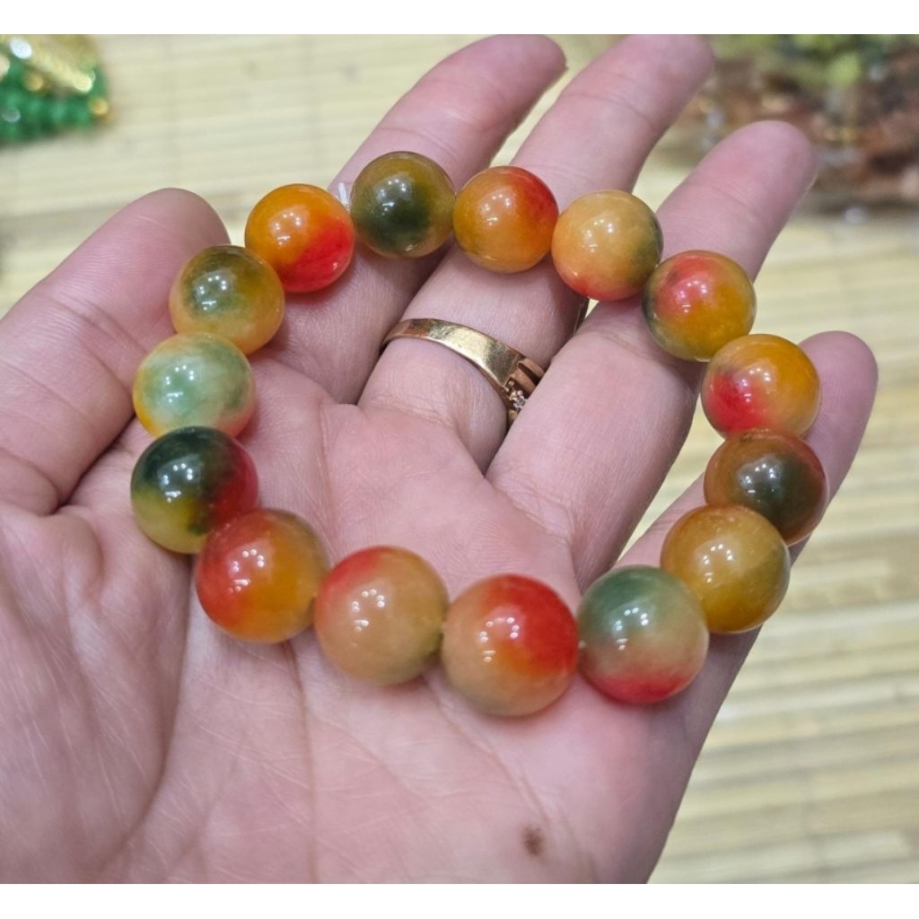Gelang Batu Martapura Kalimantan (12mm)-banyak pilihan warna