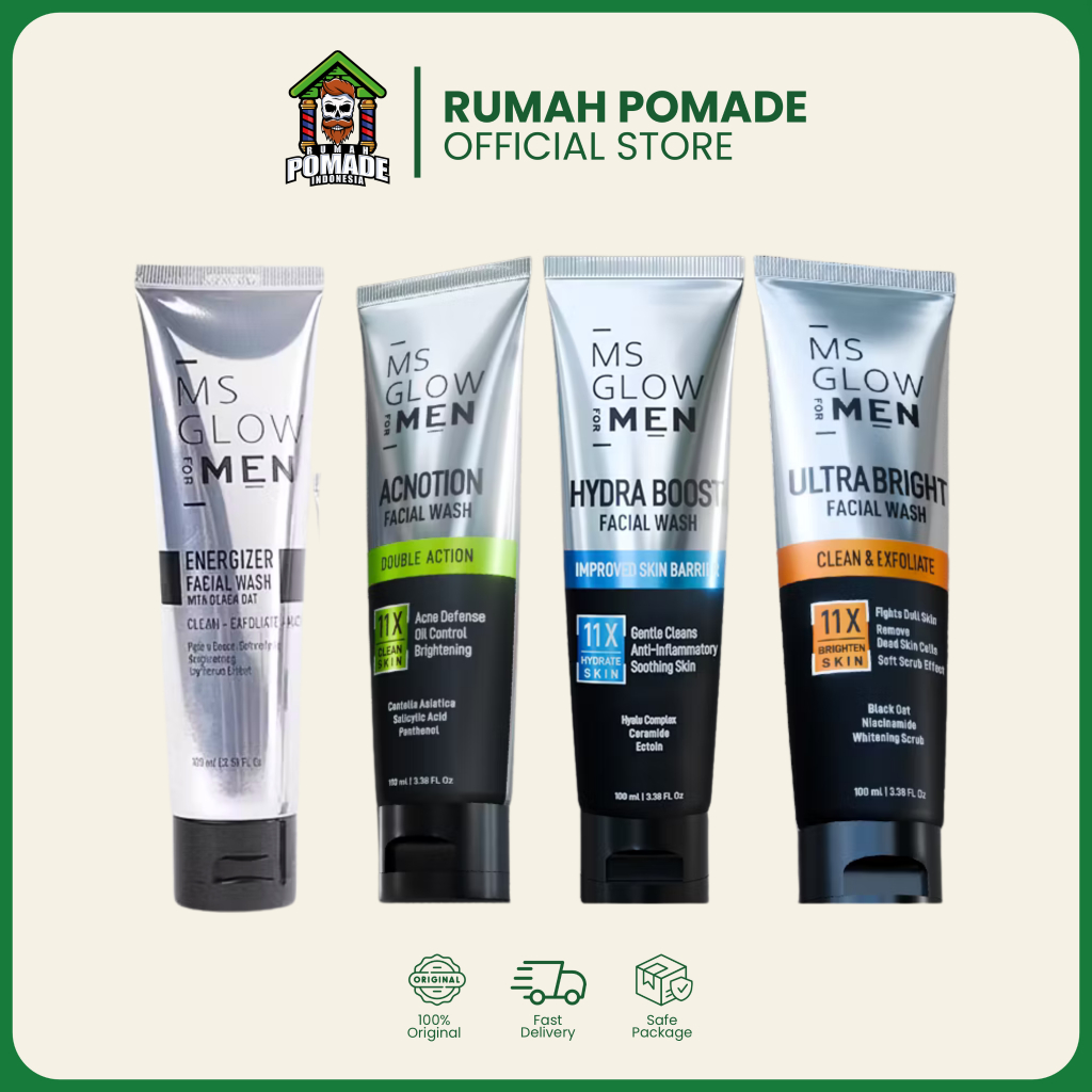 FACIAL WASH - MS GLOW MEN Sabun Wajah Pria Ms Glow Agen Resmi Asli
