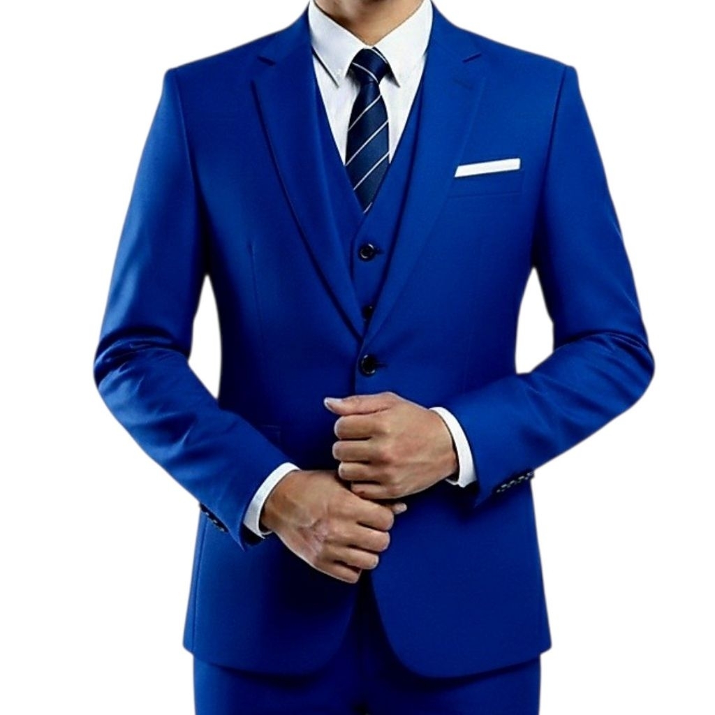 Jas Biru Demokrat Pria Wanita/Jas Biru electrik /jas biru bca/Jas Biru Gema Bangsa