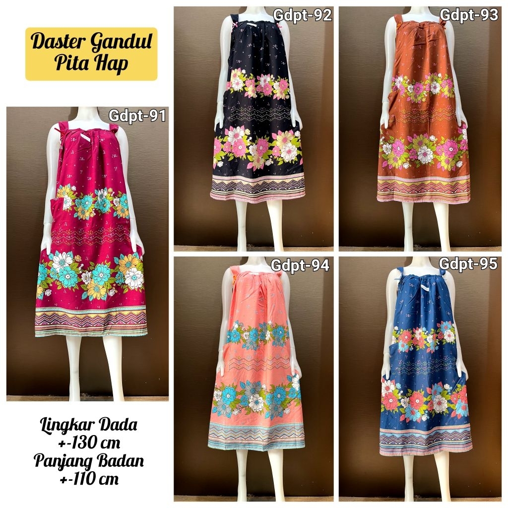 Daster HAP Gandul Pita Yukensi Premium Jumbo Cantik Adem Viral Kekinian Kain Nyaman Baju Tidur Motif