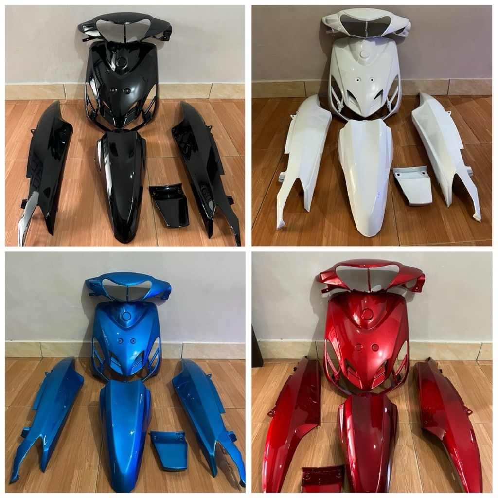 full body halus motor mio smile warna kuning+striping