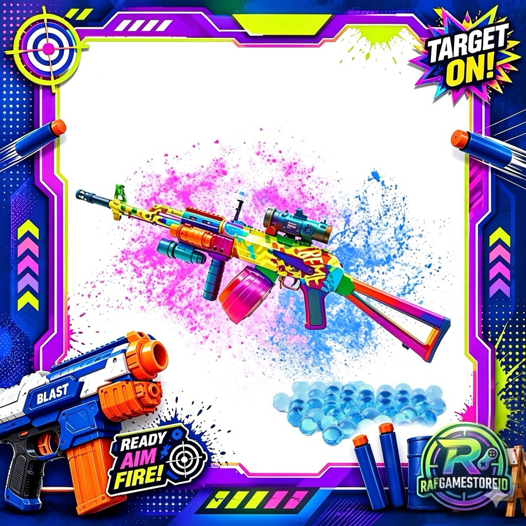Mainan Anak Water Gel Blaster WGB Tembakan AK 47 Jelly Toys