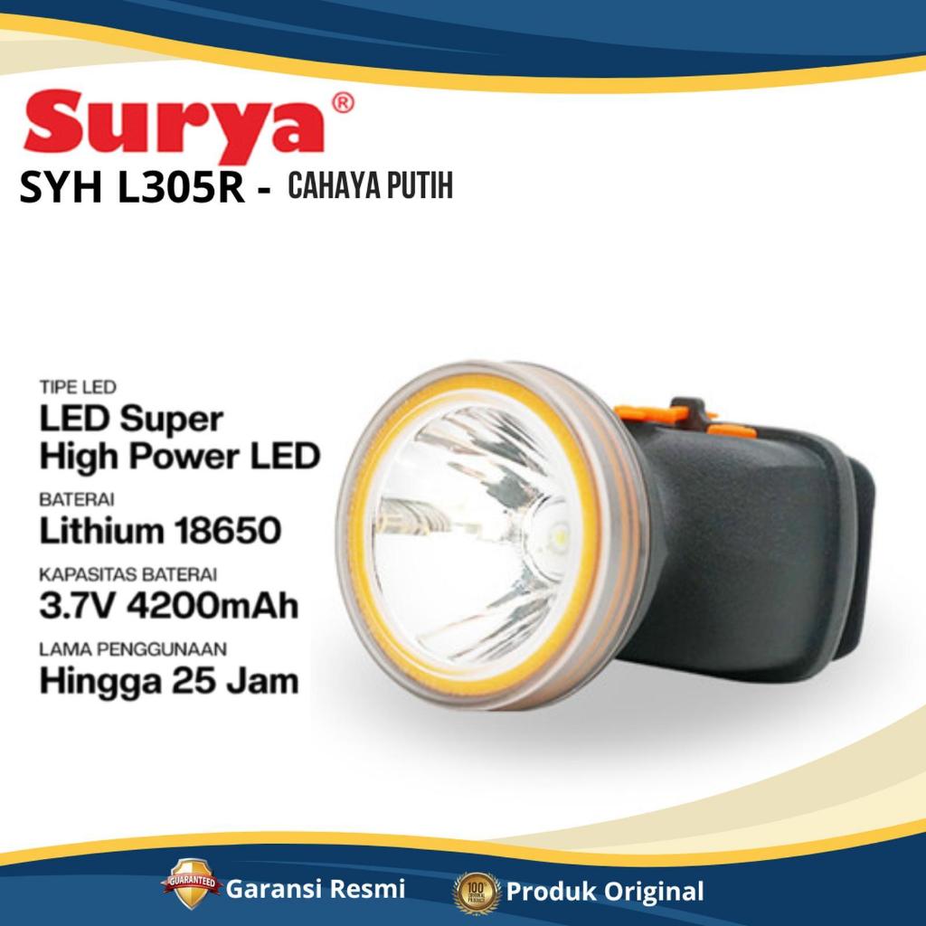 Surya Senter Kepala Selam LED 30W SYH L305R 305R 305 PREMIUM SUBMARINE Cahaya PUTIH Kedalaman Hingga