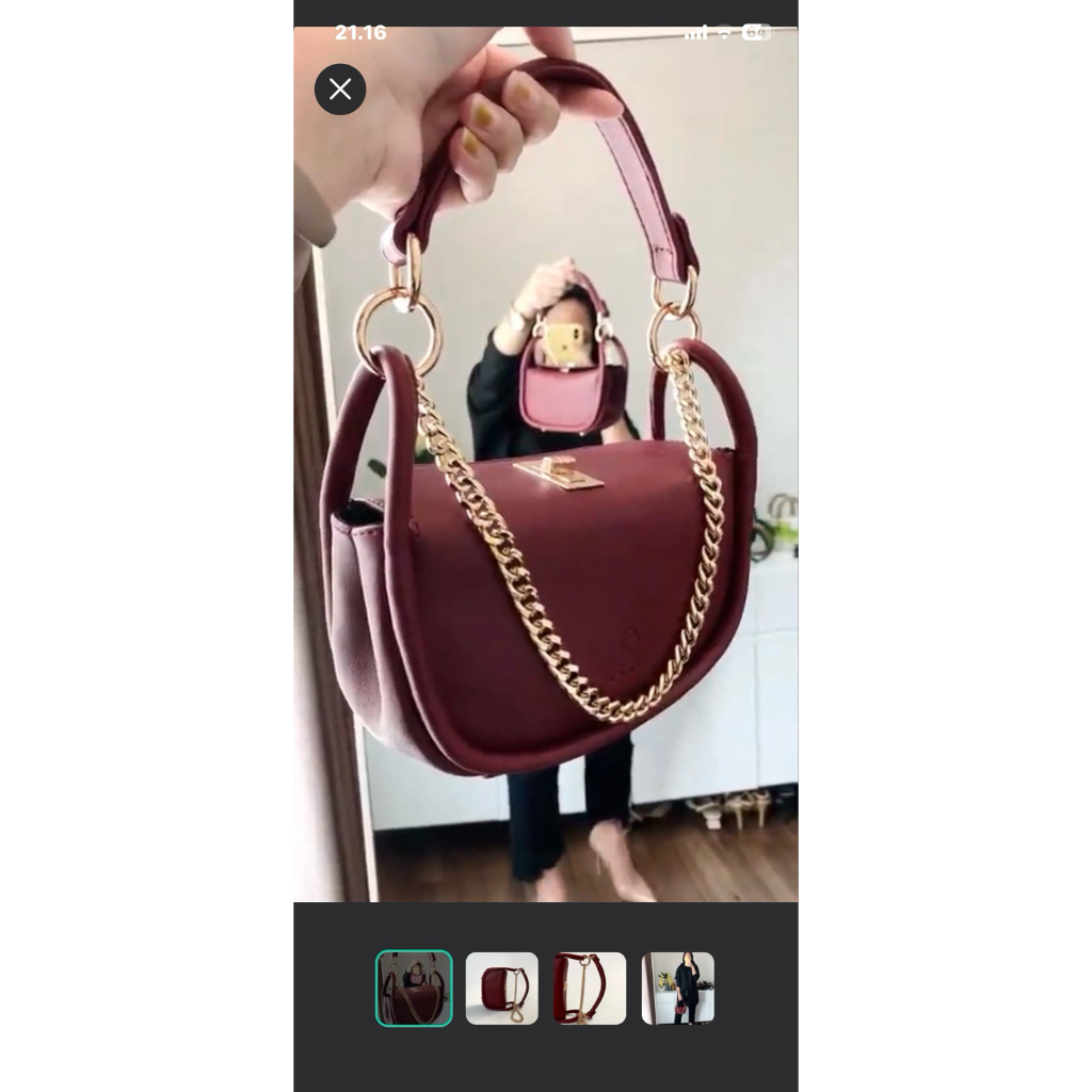 Dona Bag maroon By Kian