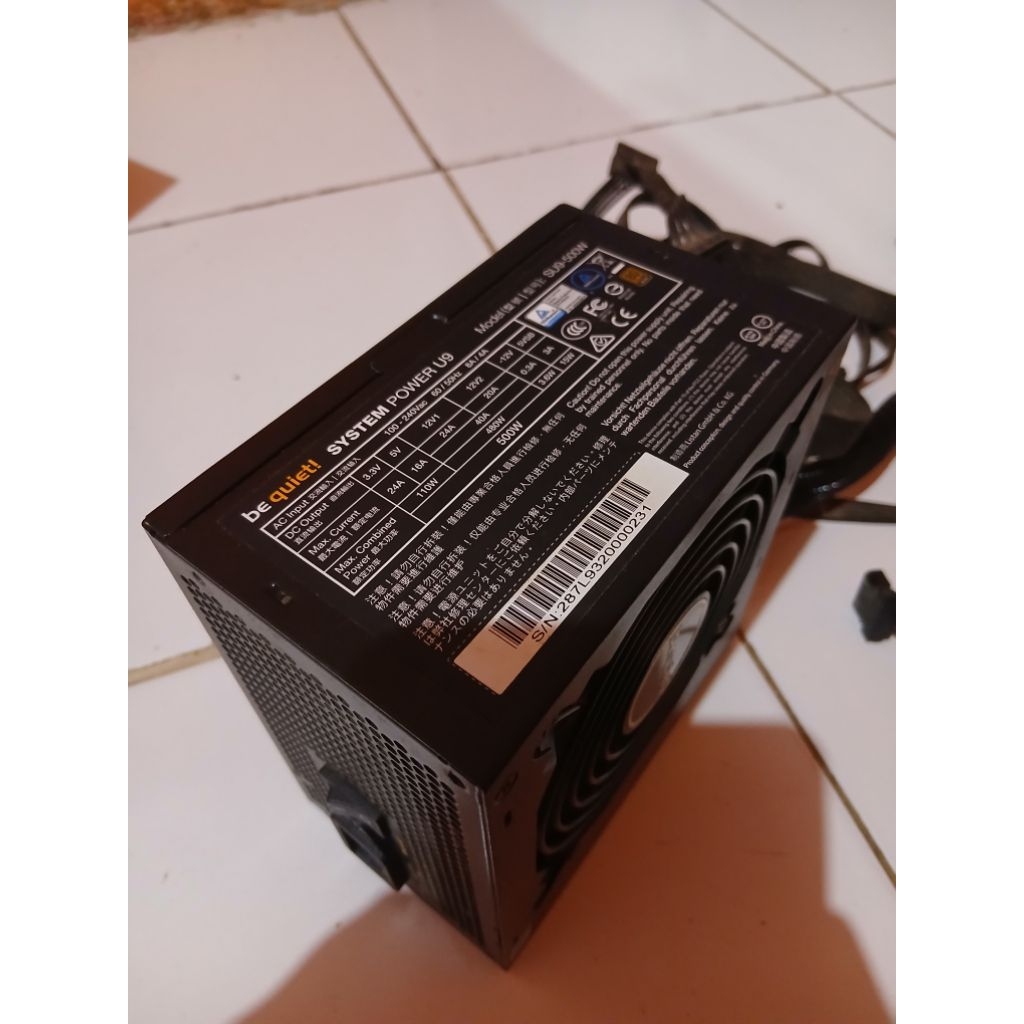 PSU Be quiet u9 500w bekas