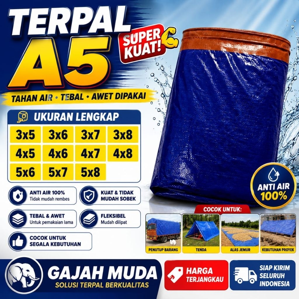 Terpal 3x2 Terpal 3x4 Terpal 3x5 Terpal 4x6 Terpal 6x8