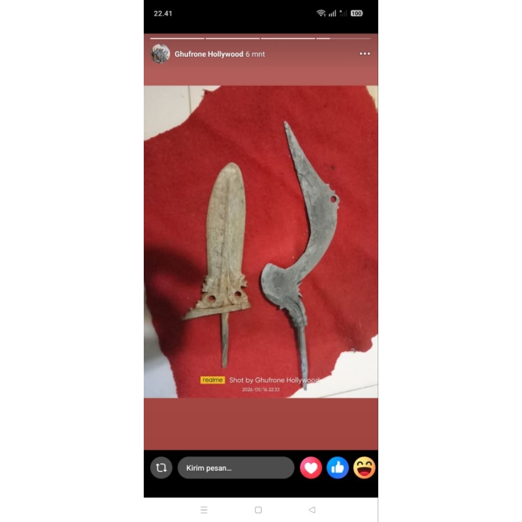 kujang naga dan keris bettok ukuran 15cm sama paksi jimatan dimahar 350.000