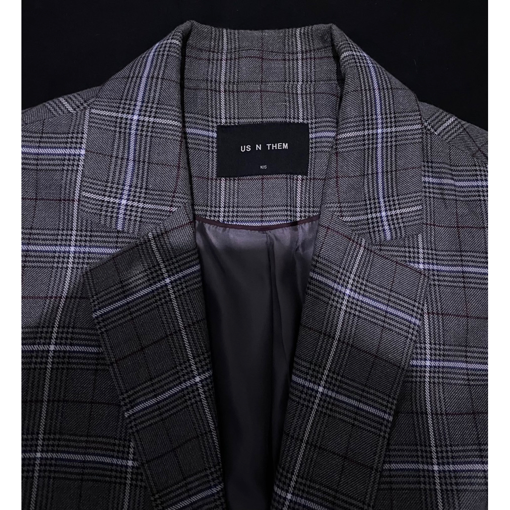 Coat Branded Us N Them / Coat Tartan / Long Coat