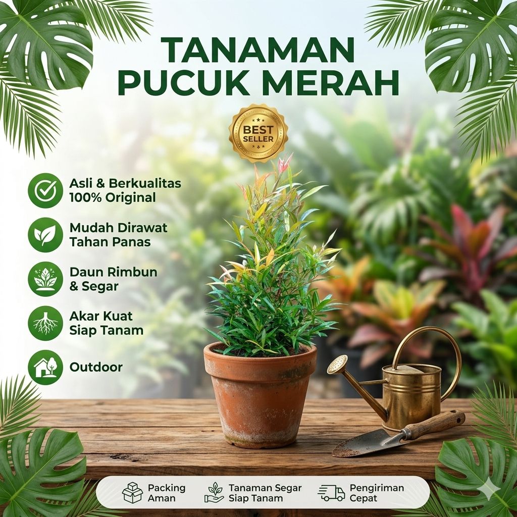 Bibit pucuk merah 20-30 cm tanaman pucuk merah