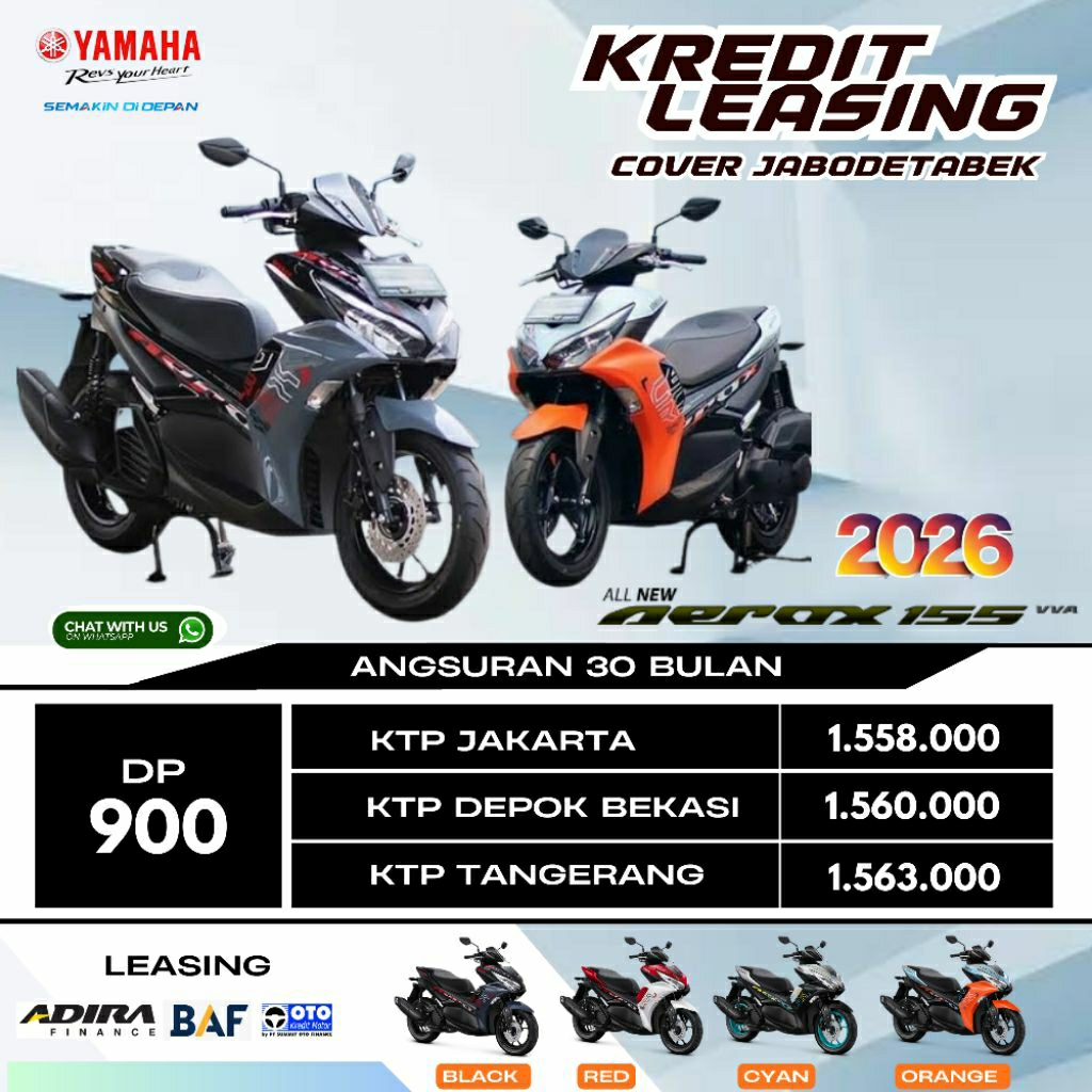 Dp Motor Yamaha Aerox Standard Kredit Leasing Jakarta Depok Tangerang Bekasi