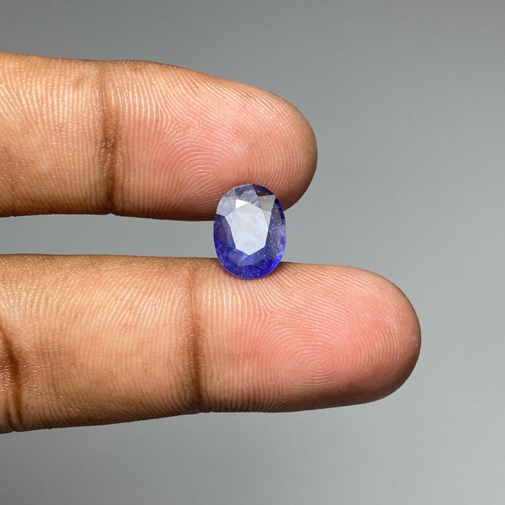 Natural Blue Sapphire Corundum Batu Blue Safir Tanzania Dim 11x8x3