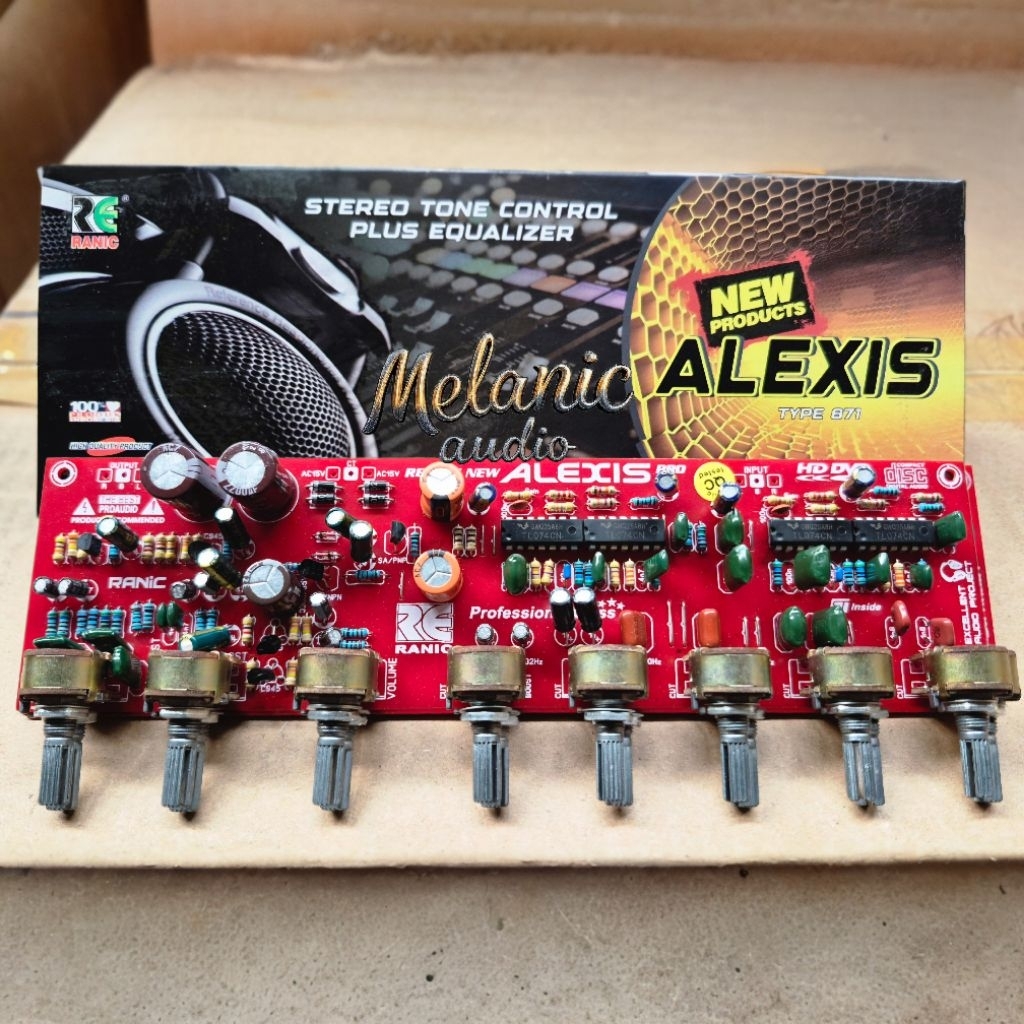 kit tone control stereo new Alexis plus equalizer 4x TL074