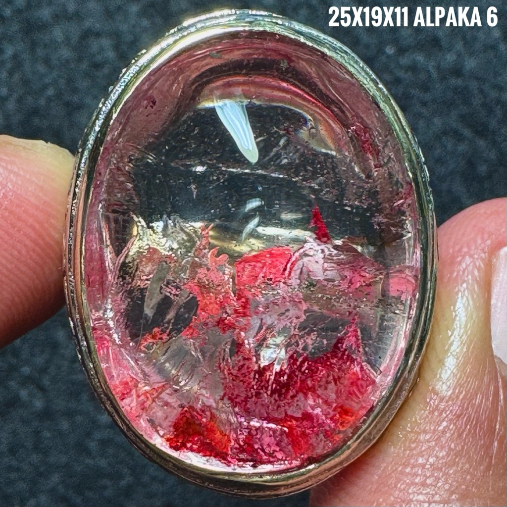 Cincin Batu Akik Natural Kecubung Karang
