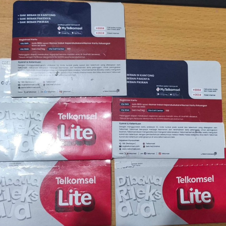 Kartu Perdana Telkomsel Tsel Red HanyaBisaOTP Nasional