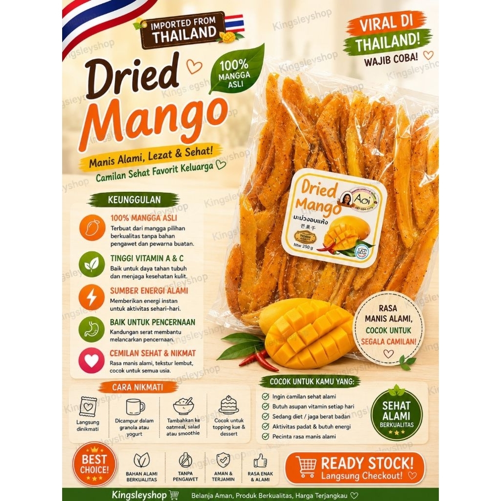 Dried Mango AOI spicy from bkk