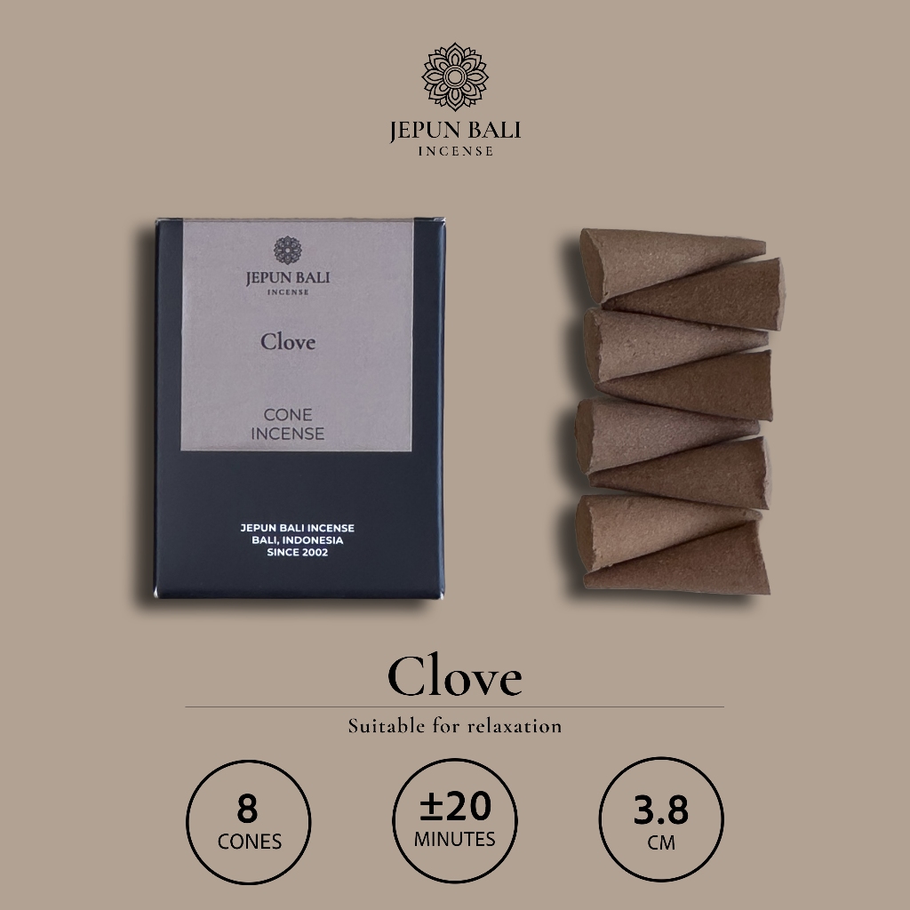 Dupa Kerucut Aromaterapi - Clove - Jepun Bali Incense