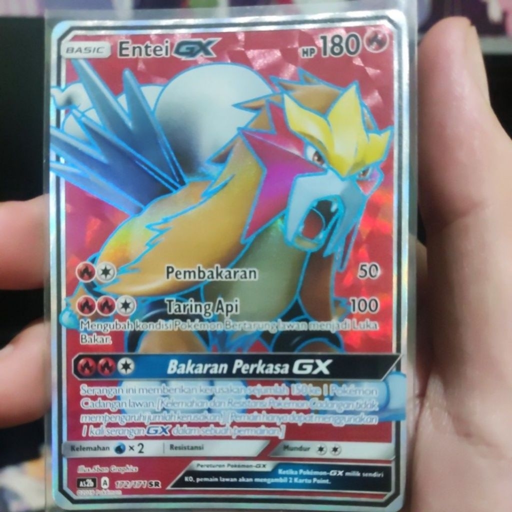 Entei GX SR pokemon tcg indo