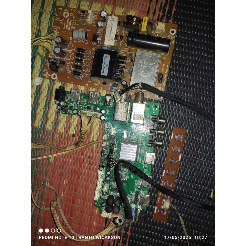 motherboard / mesin tv polytron 32 inch set analog type PLD 32TS1503 /s
