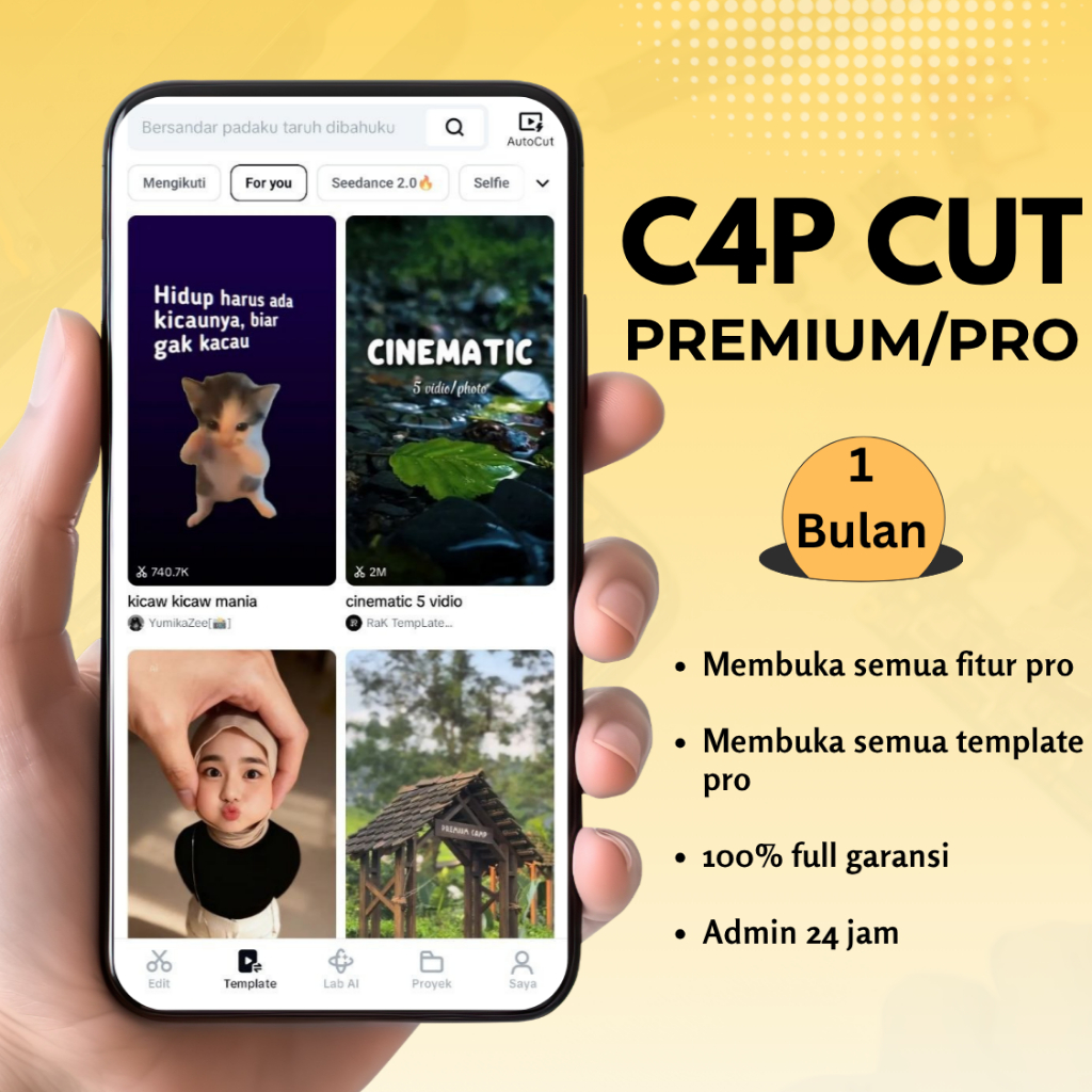 [cp 1bulan] 20.000+ Template CapCut Pro Premium Bergaransi siap pakai
