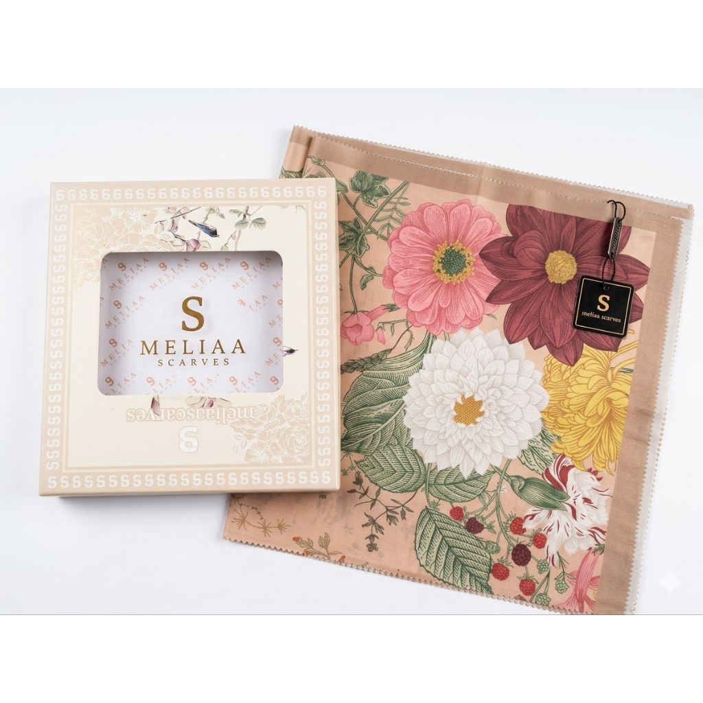 JILBAB MOTIF COKLAT MELIA SCARVES