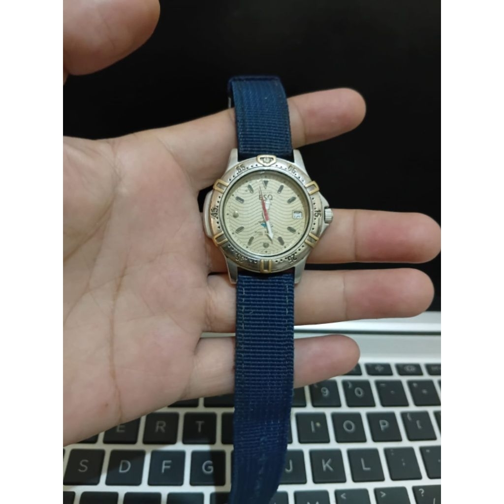 Jam Tangan Vintage ESQ Esquire Quartz Diver Style Swiss Quartz Water Resistant 100M
