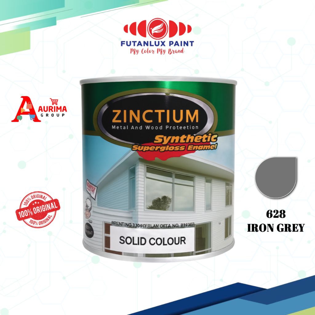 CAT ZINCTIUM IRON GREY 628 1LITER REPACK FUTANLUX - CAT BESI CAT ANTI KARAT TAHAN PANAS ORIGINAL