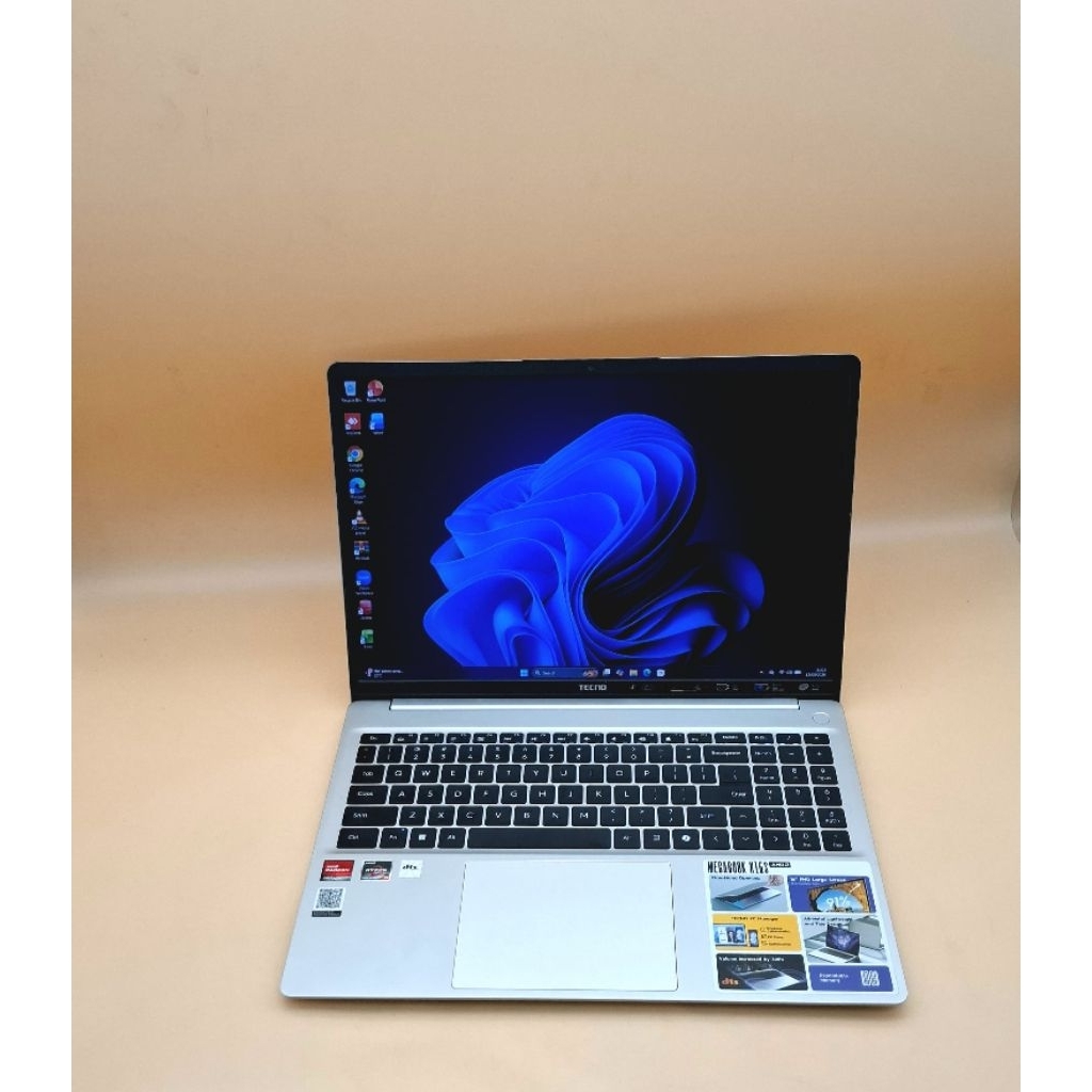Laptop Tecno Megabook K16S Ryzen 5 7430U Ram 16 SSD Wuxga IPS 100% SRGB, Fingerprint,Slim , 16 Inch