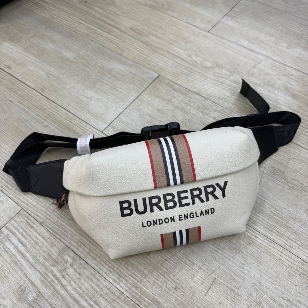 Waistbag Burberry Sonny Icon Stripe belt bag Tas Pinggang Premium Quality