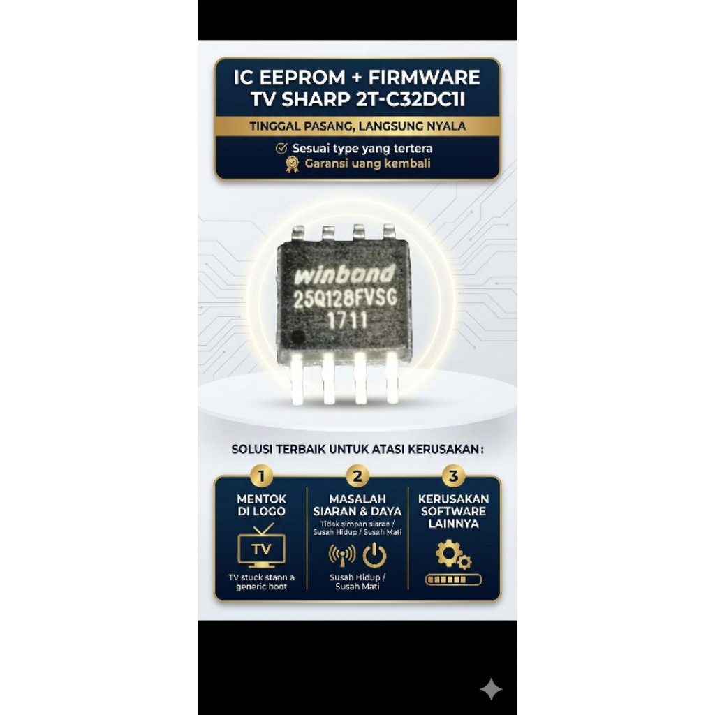SHARP 2T-C32DC1I ic eprom sudah diisi