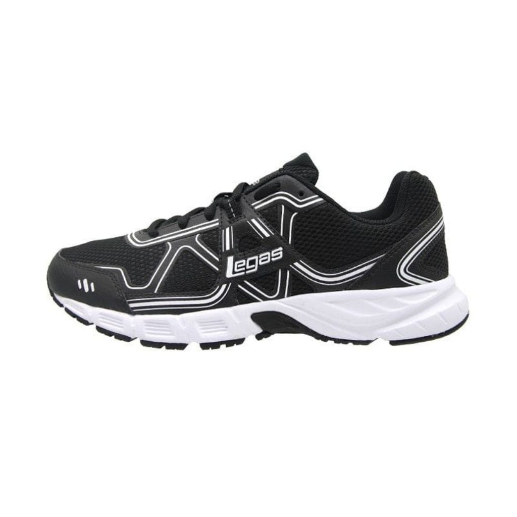 Sepatu League Legas Strakto LA U Hitam Running Shoes Pria Wanita Original