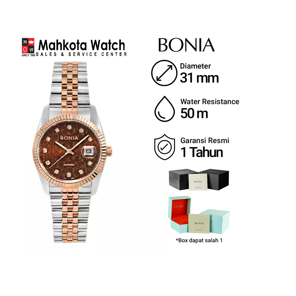 BONIA B10550 3646 JAM TANGAN WANITA ORIGINAL