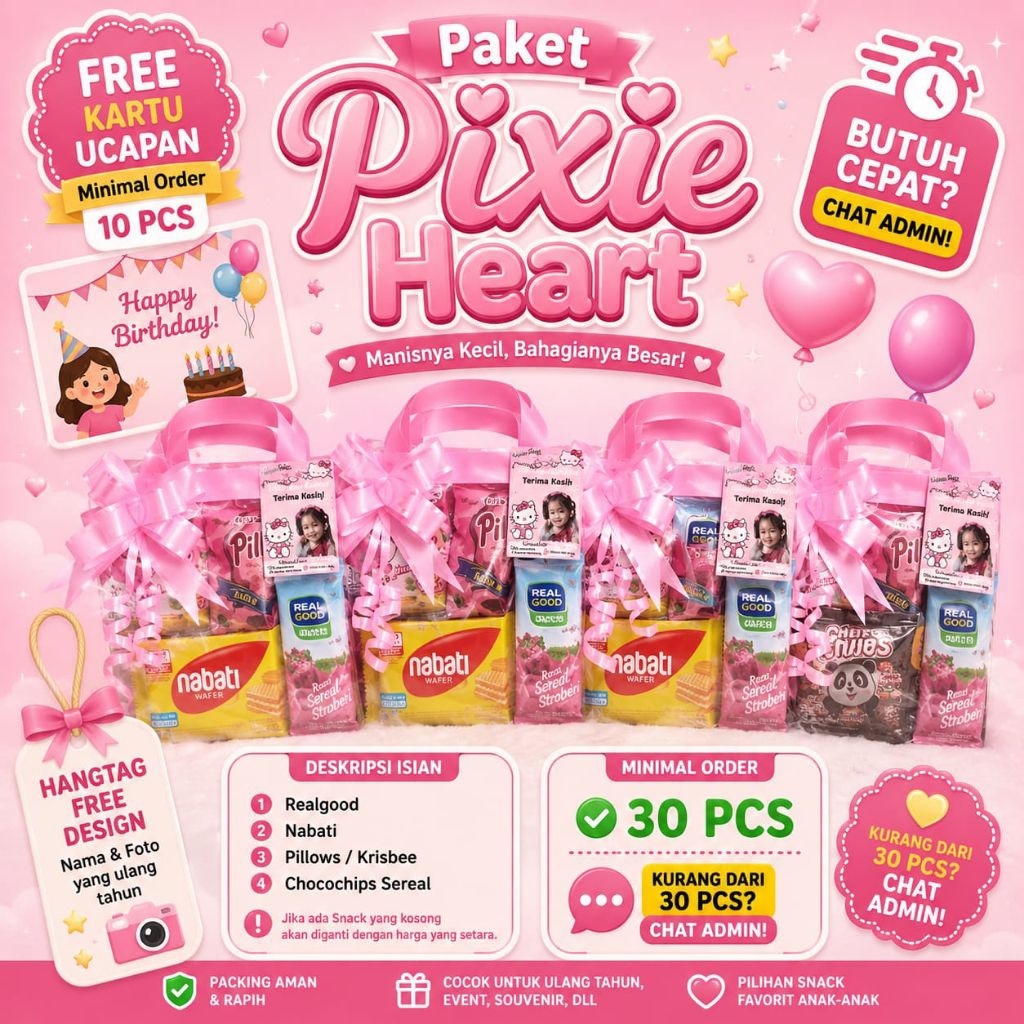 Hampers Ulang Tahun Tanpa Chiki SN5A2 || Paket Richesse Nabati || Paket Ultah 5rb Saja || Goodiebag 